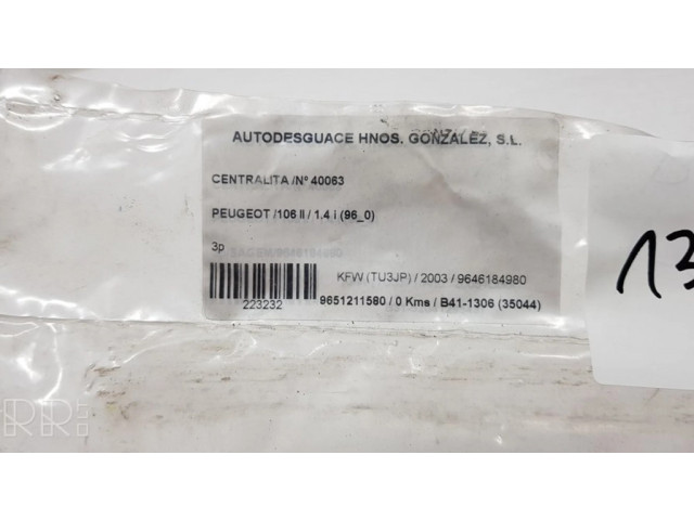 Řídící jednotka 9651211580, 21584270-4   Peugeot 106 2003