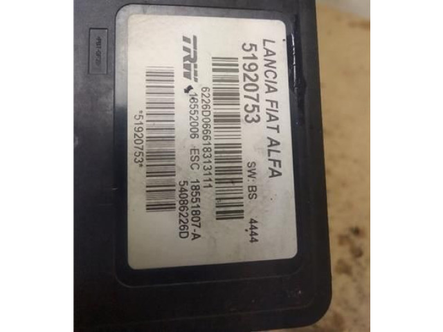 Блок АБС 51920753, 51920753   Fiat  Punto (199)  2005 - 2018 года