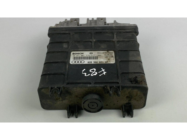 Блок управления двигателя 028906021AP, 28SA2489   Audi 80 90 S2 B4