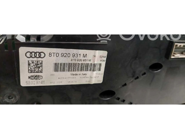 Спидометр (приборный щиток) 8T0920931M   Audi A5 Sportback 8TA 