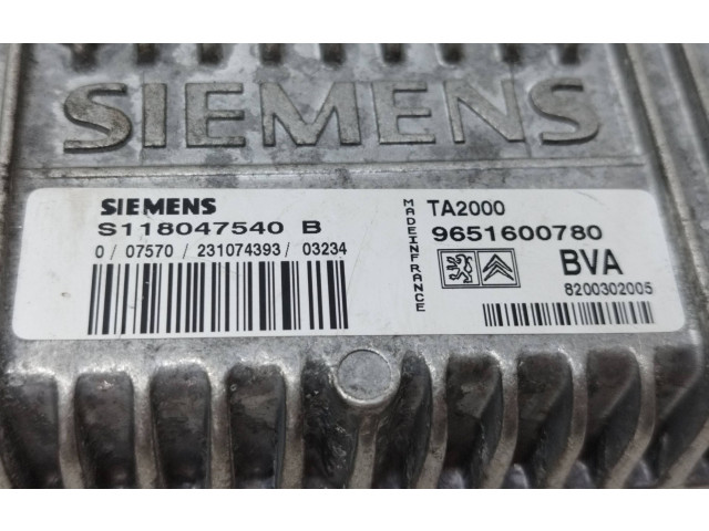 Блок управления коробкой передач 9651600780, S118047540B   Lancia Phedra