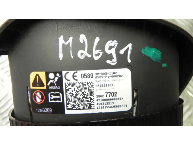 Подушка безопасности водителя 13393369, M2691   Vauxhall Corsa E