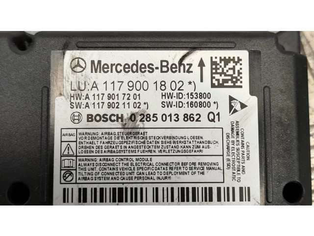 Блок подушек безопасности A1179001802, A1179017201   Mercedes-Benz CLA C117 X117 W117