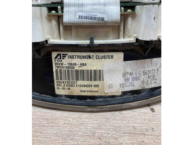 Přístrojová deska  Volkswagen Sharan 1996 95VW10849ABA, 7M0919880E  