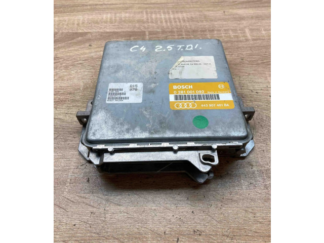 Řídící jednotka 443907401BA, 0281001092   Audi 100 S4 C4 1990