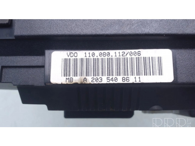 Přístrojová deska  Mercedes-Benz C W203 2001 A2035408011, A2035408611  