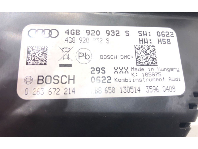 Přístrojová deska  Audi A6 S6 C7 4G 2014 4G8920932S  