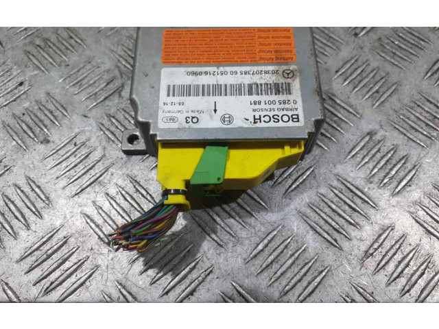 Блок подушек безопасности 0285001881   Mercedes-Benz CLK A209 C209