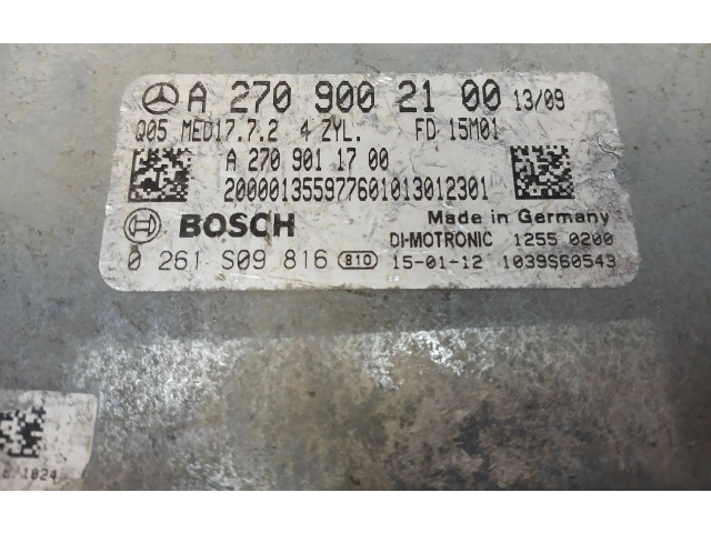 Řídící jednotka A2709002100, 0261S09816   Mercedes-Benz A W176 2015