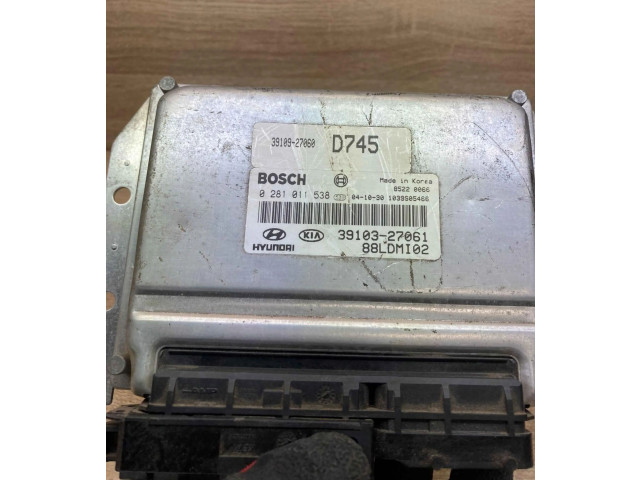 Řídící jednotka 3910327061, 0281011538   KIA Cerato 2000