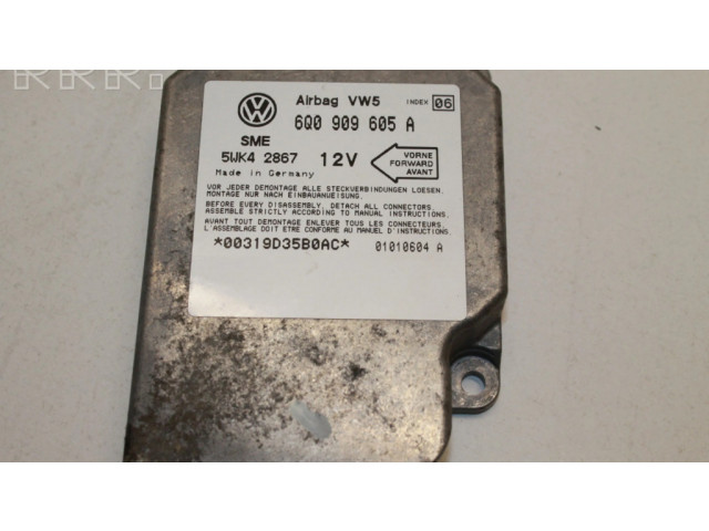 Блок подушек безопасности 6Q0909605A, 5WK42867   Volkswagen Polo III 6N 6N2 6NF