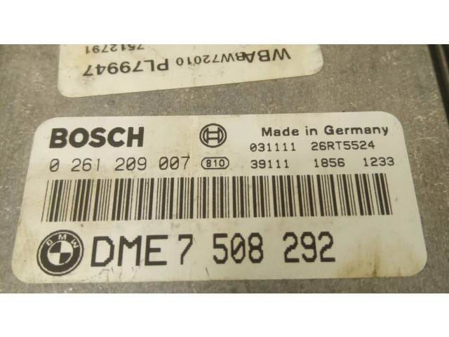 Řídící jednotka 7508292, 0261209007   BMW 3 E46 2003
