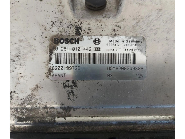 Блок управления двигателем ECU    8200199726   Renault Megane II