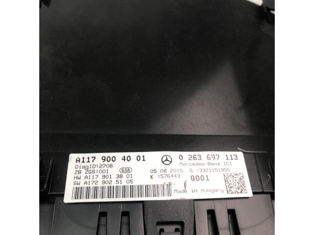 Přístrojová deska  Mercedes-Benz CLA C117 X117 W117 2015 A1179004001, 0263697113  