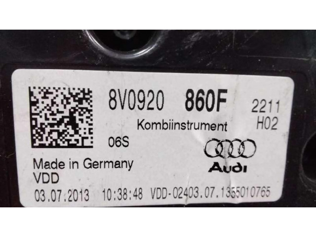 Панель приборов 8V0920   Audi A3 S3 8V       