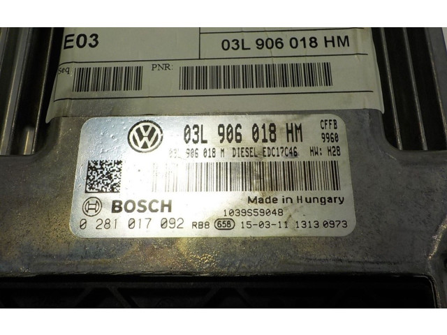 Блок управления двигателя 03L906018HM, 03L906018HM   Seat Alhambra (Mk2)