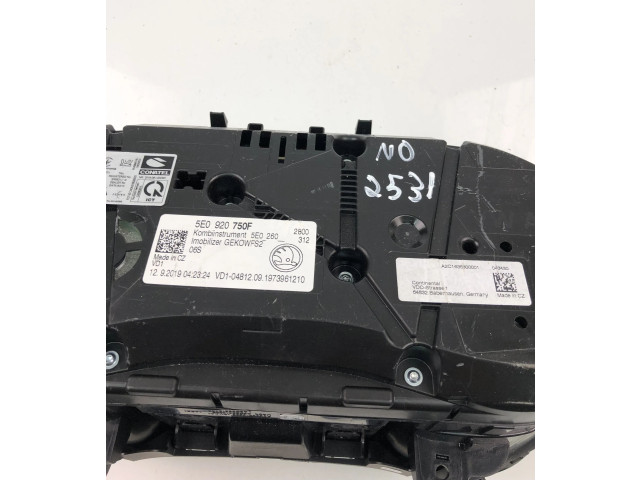 Přístrojová deska  Skoda Octavia Mk3 (5E) 2018 5E0920750F, NO2531  
