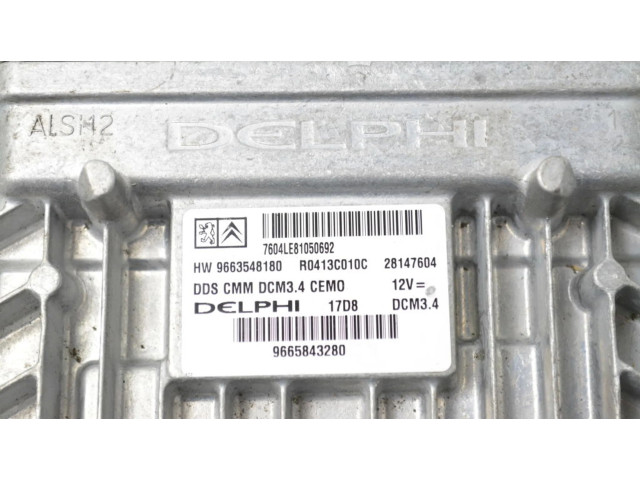 Řídící jednotka 9663548180   Peugeot 407 2007