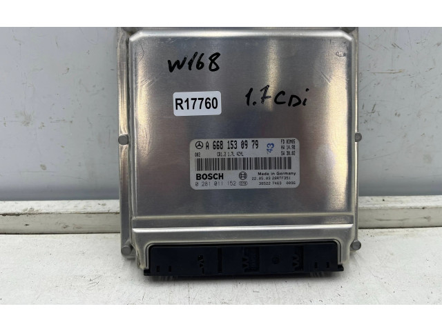 Řídící jednotka a6681530979, 0281011152   Mercedes-Benz Vaneo W414 2001