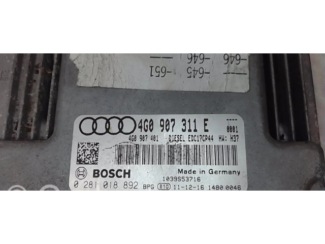 Блок управления двигателя 4G8920932D   Audi A6 S6 C7 4G