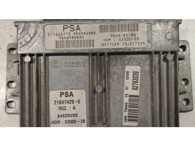Řídící jednotka 9646988880, 9646185180   Peugeot 307 2005