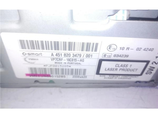 Радио/ проигрыватель CD/DVD / навигация A4518203479, VP7CRF18C815AG   Smart ForTwo I  