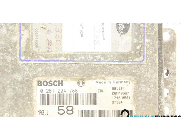 Блок управления двигателя 9631528780, 0261204788   Citroen Saxo