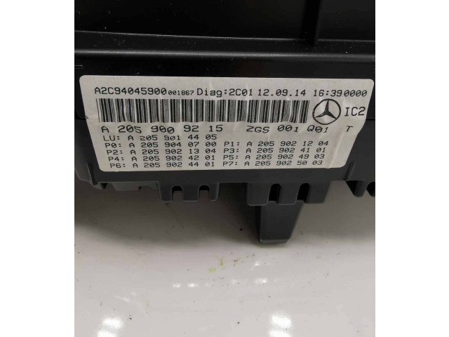 Přístrojová deska  Mercedes-Benz C W205 2015 A2059009215, A2C94045900  