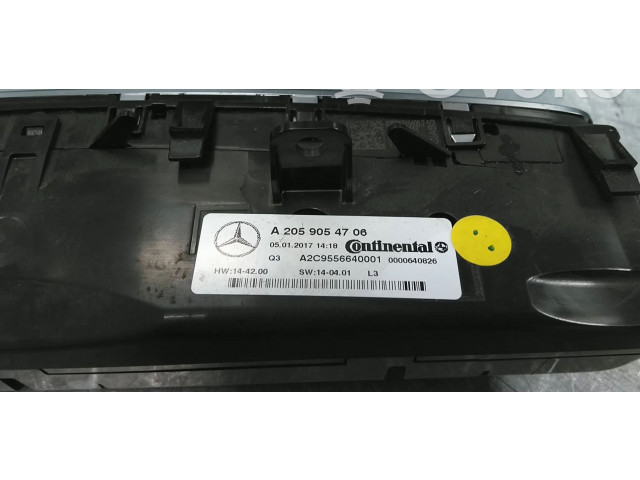 Блок управления климат-контролем A2059054706, A2059054215   Mercedes-Benz C W205