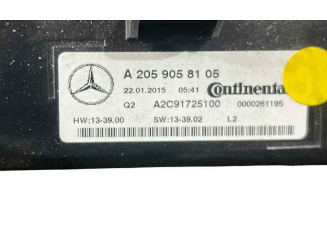 Блок управления климат-контролем A2059058105, A2059054706   Mercedes-Benz C W205