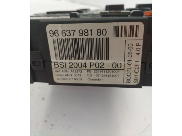 Pojistková skříňka Řídící jednotka BSM 6580NE   Peugeot 308 2008