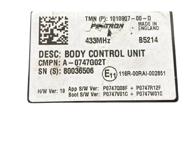 Блок комфорта A0747G02T, 80036506   Tesla Model S   