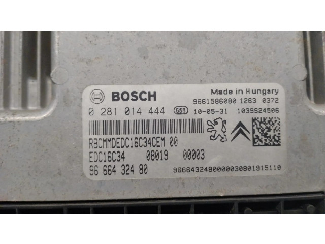 Řídící jednotka 9666432480, 0281014444   Peugeot Bipper 2010