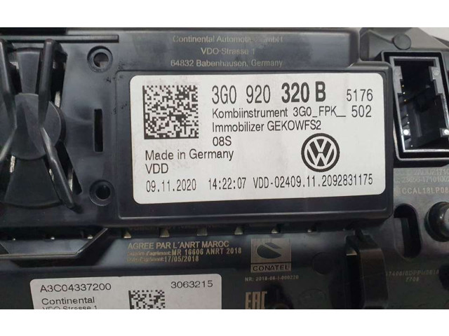 Панель приборов 3G0920320B   Volkswagen Tiguan       