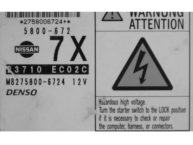 Řídící jednotka 23710EC02C, MB275800-6724   Nissan Navara D40 2007