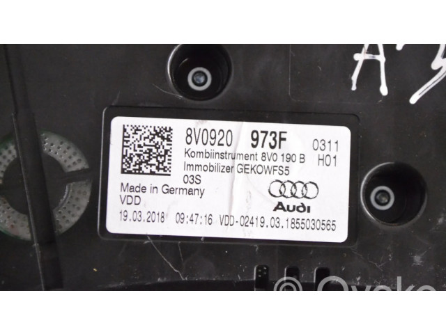 Панель приборов 8V0920973F   Audi A3 S3 8V       