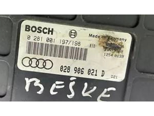 Блок управления двигателя 028906021D, 12540839   Audi 80 90 S2 B4