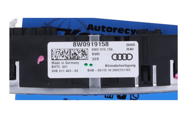 Блок управления климат-контролем 8W0919158   Audi A5