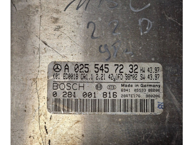 Řídící jednotka A0255457232, 0281001816   Mercedes-Benz C W202 1995