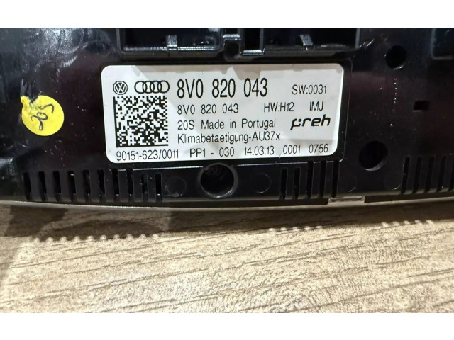 Блок управления климат-контролем 8V0820043   Audi A3 S3 A3 Sportback 8P