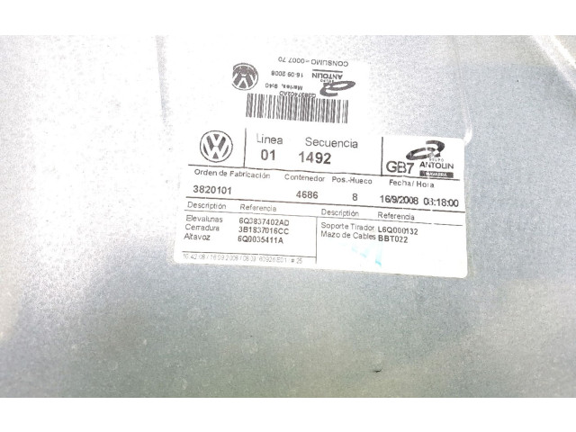 Передний комплект электрического механизма для подъема окна 6Q2959801EVW4   Volkswagen Polo IV 9N3