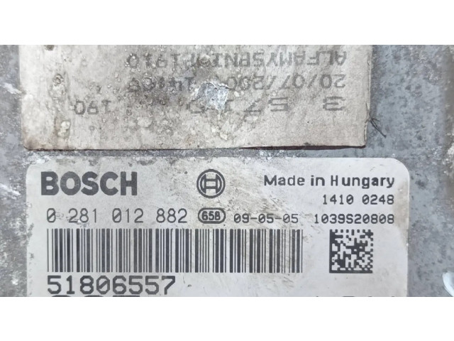 Řídící jednotka 0281012882, 4D34A3AEM   Alfa Romeo 147 2005