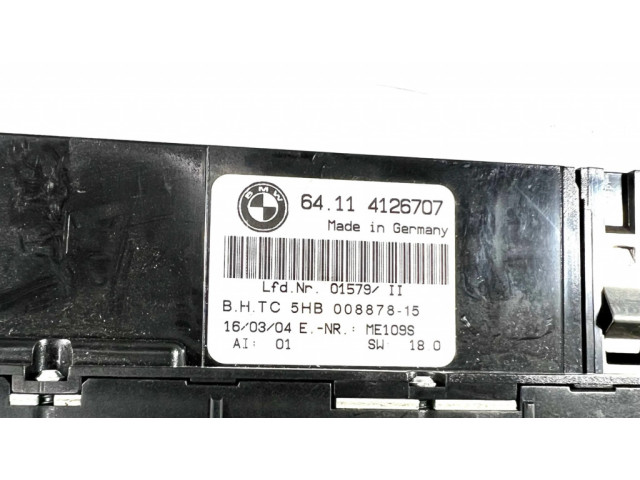 Блок управления климат-контролем 4126707, 64114126707   BMW 3 E46