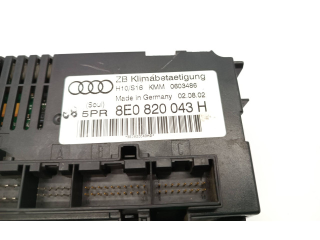 Блок управления климат-контролем 8E0820043H   Audi A4 S4 B6 8E 8H