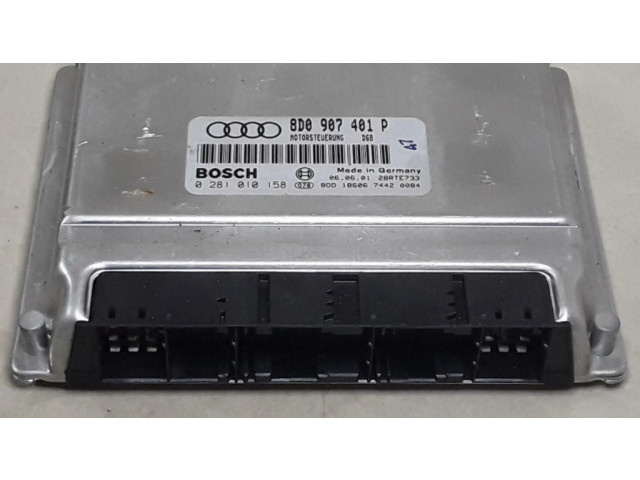 Блок управления двигателя 8D0907401P, 0281010158   Audi A4 S4 B5 8D