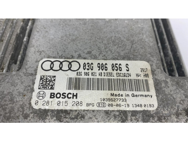 Блок управления двигателя 03G906056S, 03G906021AB   Audi A3 S3 A3 Sportback 8P