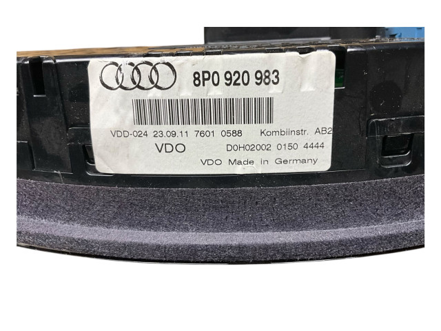 Pojistková skříňka Спидометр (приборный щиток) 8P0920983, 81071521   Audi A3 S3 A3 Sportback 8P 2005