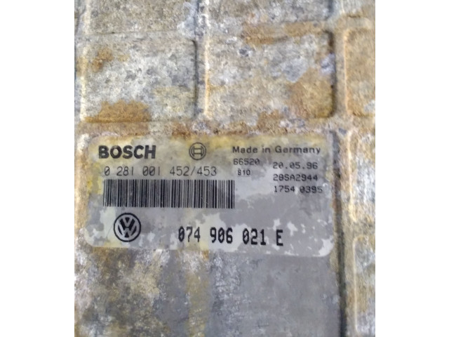 Блок управления двигателя 074906021E, 0281001452   Volkswagen Transporter - Caravelle T4