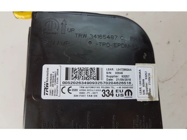 Подушка безопасности в сиденье 34165487, L0472893AA   Fiat 500X