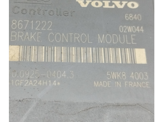 Jednotka ABS 8671222, P08671221   Volvo S80 2002